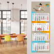 4-Monatskalender mit Werbeaufdruck 2026 im Office Ambiente als Werbekalender.