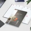 Wochenkalender mit Druck 2026, eigenes Logo auf Einband. Ihr Terminkalender mit Logo.